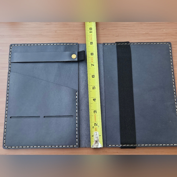 Galen Leather | A5 Notebook Cover Folio - Navy - Picture 9 of 9